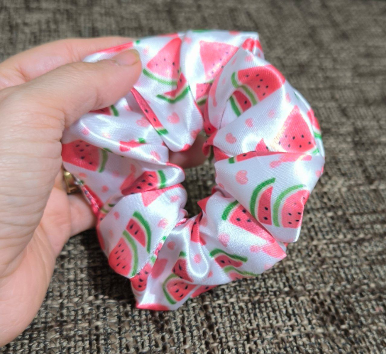 کش مو ساتن طرح قاچ هندوانه 🍉